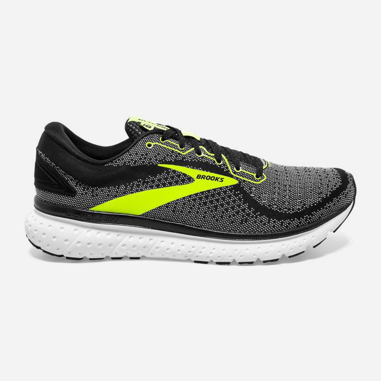 Brooks Glycerin 18 Australia - Men's Road Running Shoes - Grey/GreenYellow/Cherry Tomato/Samba/Black